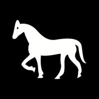 schönes Pferd Glyphen-Vektorsymbol vektor