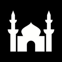 schöne Moschee-Glyphen-Vektorsymbol vektor