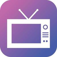 schönes Fernseh-Glyphen-Vektorsymbol vektor
