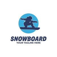 vinter- sport - snowboard logotyp design mall vektor