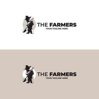 Designvorlage für das Logo des Kinderbauern vektor