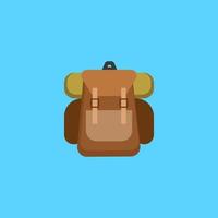 flache illustration des rucksacks und der tasche vektor