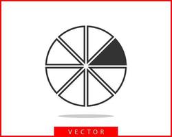 paj Diagram ikon. cirkel diagram vektor. diagram grafer logotyp mall. vektor