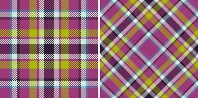 mönster vektor tyg. tartan pläd bakgrund. sömlös textil- kolla upp textur.