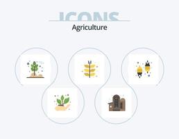 lantbruk platt ikon packa 5 ikon design. lantbruk. skörda. lantbruk. jordbruk. lantbruk vektor