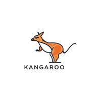 känguru logo-vektor illustration design mall platt vektor