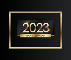 2023 Lycklig ny år siffra text effekt bakgrund design. hälsning kort, baner, affisch. lyx vektor illustration.
