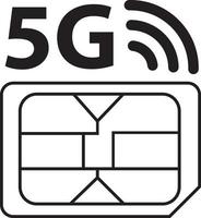 5g-Symbol. Logo für Hochgeschwindigkeits-WLAN oder drahtloses Netzwerk. Symbol für mobile Internettechnologie. Vektor-Illustration. vektor