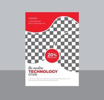 moderner Flyer für digitale Technologie, Design von Plakatvorlagen vektor