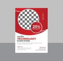 modern digital teknologi flygblad, affisch mall design vektor