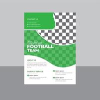 Flyer für Sportfußballturniere, Trainingsplakatvorlage vektor