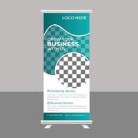 Corporate Modern Roll-Up-Banner Standee-Vorlage vektor