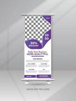 Corporate Modern Roll-Up-Banner Standee-Vorlage vektor