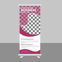 moderne Business-Rollup-Banner-Standee-Vorlage für Shop und Ausstellung. vektor