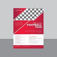 sporter fotboll turnering konkurrens flygblad, Träning affisch mall vektor
