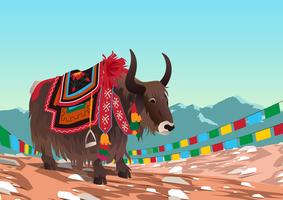 Tibetansk yak vektor