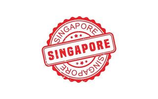 Singapur-Stempelgummi mit Grunge-Stil auf weißem Hintergrund vektor