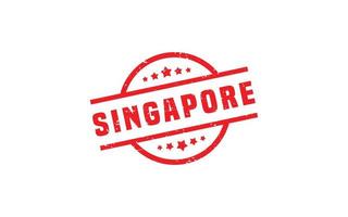singapore stämpel sudd med grunge stil på vit bakgrund vektor