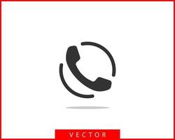 telefon ikon vektor illustration. ring upp Centrum app. telefon ikoner trendig platt stil. Kontakt oss linje silhuett.