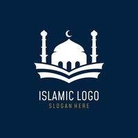 einzigartige, moderne und kreative luxus-moschee-logo-vorlage mit monogram.logo für islamische, ramadan, unternehmen. vektor