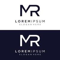 Luxus-Buchstabenlogo mr, rm, m, r mit einem eleganten, modernen und einzigartigen Monogramm. Logo für Visitenkarte, Geschäft, Marke, Firma. vektor