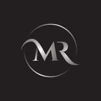 Luxus-Buchstabenlogo mr, rm, m, r mit einem eleganten, modernen und einzigartigen Monogramm. Logo für Visitenkarte, Geschäft, Marke, Firma. vektor