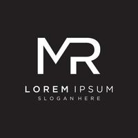 Luxus-Buchstabenlogo mr, rm, m, r mit einem eleganten, modernen und einzigartigen Monogramm. Logo für Visitenkarte, Geschäft, Marke, Firma. vektor