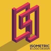 Buchstabe 's' isometrisches Logo 3d flaches Design. kreative Vektorgrafik-Monogramme. vektor