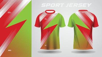 röd grön skjorta sport jersey design vektor