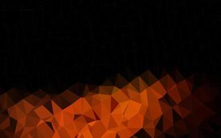 mörkgul, orange vektor abstrakt polygonal textur.