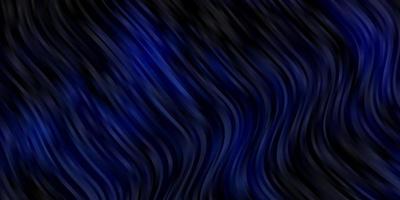dunkelblauer Vektorhintergrund mit gekrümmten Linien. vektor