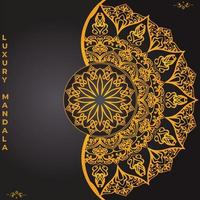 luxuriöser dekorativer mandala-designhintergrund mit arabeskenmuster im arabischen islamischen oststil vektor