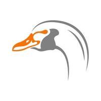 Gans-Logo-Icon-Design vektor