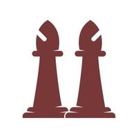 Schach-Symbol-Logo-Design vektor