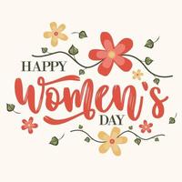 Happy Womens Day Brief Hintergrund vektor