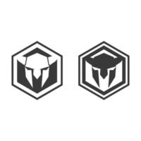 spartanische und Gladiator-Logo-Icon-Designs Vektor-Set vektor