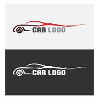 Auto Auto Logo Design mit Konzept Sportwagen Fahrzeug Symbol Silhouette.vector Illustration Design-Vorlage. vektor