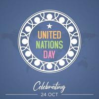 Tag der Vereinten Nationen Brief Vektor Hintergrund