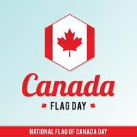 nationalflagge von kanada tag designvorlage mit hexagon flagge von kanada vektor