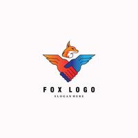 fuchs, vektor, linie, kunst, minimalistisch, illustration, design, symbol, logo vektor