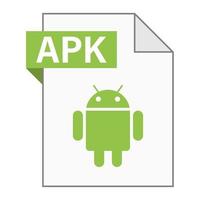 modern platt design av apk -filikon för webben vektor