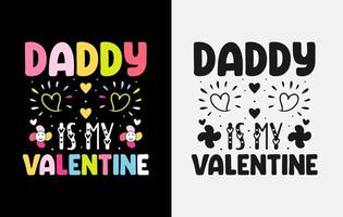 Valentinstag-T-Shirt-Design, Valentinstag-Typografie-Shirts, Färbung von Valentinstag-T-Shirts, Valentinstag-Typografie-T-Shirt-Design vektor