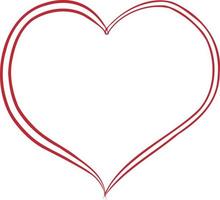 Rotes Herz ist ein Zeichen der Liebe. vektor