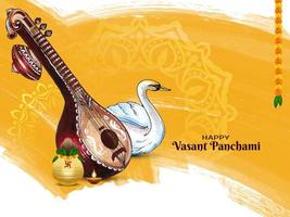 Illustration des Hintergrunddesigns des Vasant Panchami Festivals vektor
