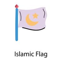 trendig islamic flagga vektor