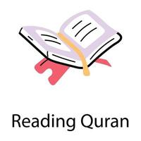 trendig läsning quran vektor