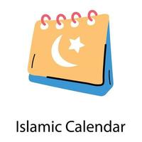 trendiger islamischer kalender vektor