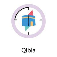 trendige Qibla-Konzepte vektor