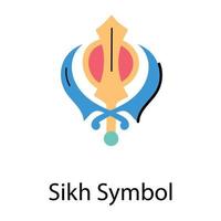 trendig sikh symbol vektor