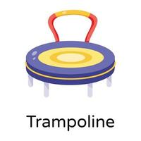 trendiga trampolinkoncept vektor